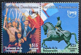 Dominican Republic, 2009, Mi 2152-2153, America UPAEP-National Festivals, Freedom Fighters+Horseman, Strip Of 2, MNH - Dominicaine (République)