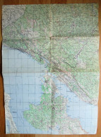 Map Fiume Rijeka Krk Cres Cherso Crikvenica Novi Bakar Kraljevica Croatia - Cartes Topographiques