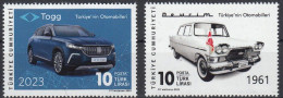 Turkey 2023 Turkish Cars Set Of 2 Stamps Mint - Nuevos