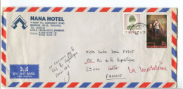 THAILANDE -  Affranchissement Lettre à En Tête NANA HOTEL  Pour La France - Tailandia