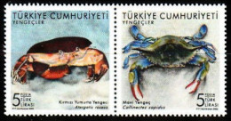 Turkey 2022 Sea Fauna Crabs Set Of 2 Stamps Mint - Nuevos