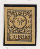 Noorwegen Lokale Zegel   Katalog Over Norges Byposter Drammen Bypost  IV  4 - Local Post Stamps