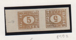 Noorwegen Lokale Zegel   Katalog Over Norges Byposter Holmestrands Bypost 5TB2 - Local Post Stamps