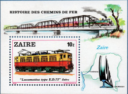 Zaire 1980 Electric Traction Train, Type E.D.75 Railroad-bridge 80-02 - Hélicoptères