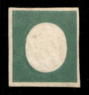 Antichi Stati Italiani - Sardegna - 1854 - Non Emesso - 5 Cent Verde Oliva Scuro (10) - Gomma Originale - Diena + Cert A - Otros & Sin Clasificación
