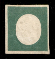 Antichi Stati Italiani - Sardegna - 1854 - Non Emesso - 5 Cent Verde Oliva Scuro (10) - Gomma Originale - Diena + Cert A - Autres & Non Classés