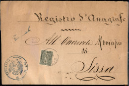 Regno - Vittorio Emanuele II - Trecasali (corsivo Azzurro) Su Piego A Stampa Per Sissa Del 2.3.1882 Con 1 Cent Torino (S - Otros & Sin Clasificación