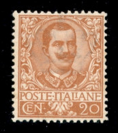 Regno - Vittorio Emanuele III - 1901 - 20 Cent Floreale (72) - Gomma Integra - Ottimamente Centrato - Other & Unclassified