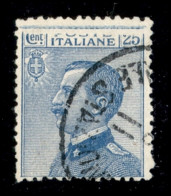 Regno - Vittorio Emanuele III - 1908 - Senza Poste - 25 Cent Michetti (83mc) Usato - Diena (2.000) - Altri & Non Classificati