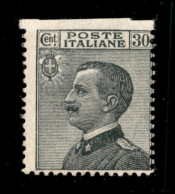 Regno - Vittorio Emanuele III - 1925 - 30 Cent (185b) Non Dentellato In Alto - Gomma Integra - Cert. Diena - Sonstige & Ohne Zuordnung