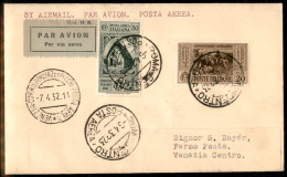 Regno - Vittorio Emanuele III - 6 Aprile 1932 - Garibaldi - 20 Cent (316) + 80 Cent (33 - Aerea) - Aerogramma FDC Da Rom - Sonstige & Ohne Zuordnung