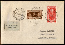 Regno - Vittorio Emanuele III - 23 Ottobre 1932 - Anno Santo - 20 Cent (345) + 50 Cent (54 - Aerea) - Aerogramma FDC Da  - Other & Unclassified