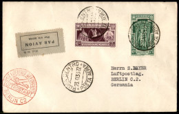 Regno - Vittorio Emanuele III - 23 Ottobre 1932 - Anno Santo - 25 Cent (346) + 75 Cent (55 - Aerea) - Aerogramma FDC Da  - Autres & Non Classés