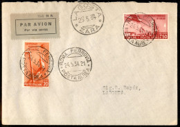 Regno - Vittorio Emanuele III - 25 Maggio 1934 - Calcio - 20 Cent (357) + 50 Cent (69 - Aerea) - Aerogramma FDC Da Roma  - Andere & Zonder Classificatie