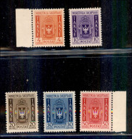 Occupazioni II Guerra Mondiale - Albania - 1940 - Segnatasse (1/5) - Serie Completa - Gomma Integra (1.250) - Other & Unclassified