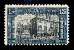 Colonie - Cirenaica - 1927 - 1,25 Lire Milizia (40a) Con Doppia Soprastampa - Gomma Integra - Cert. Colla (4.800) - Altri & Non Classificati