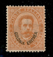 Colonie - Eritrea - 1893 - 20 Cent Umberto (5) Ben Centrato - Gomma Integra - Cert. Diena - Otros & Sin Clasificación