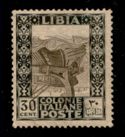 Colonie - Libia - 1921 - 30 Cent Pittorica (27ca) Con Centro Capovolto (spostato In Basso) - Gomma Originale Con Invisib - Autres & Non Classés