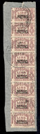 Colonie - Somalia - 1931 - 1 Lira (60 - Figlia) - Striscia Di 8 Usata Su Frammento A Mogadiscio Il 19.11.40 - Cert. Rayb - Andere & Zonder Classificatie