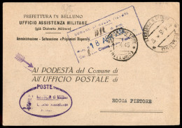 RSI - Cartoline - Cartolina In Franchigia Prestampata (382) Da Belluno A Rocca Pietore Del 23.4.45 - Sonstige & Ohne Zuordnung