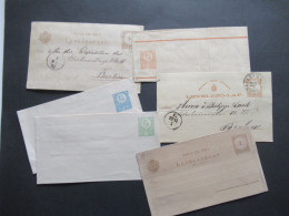 Ungarn Ab Ca. 1871 Mit 6 Ganzsachen Ungebraucht Und Gebraucht! Mit 2 X GA Umschlag! Interessant?? - Interi Postali