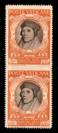 Vaticano - Posta Ordinaria - 1946 - 1,50 Lire Concilio Di Trento (115 L) - Coppia Verticale Non Dentellata Al Centro - N - Otros & Sin Clasificación