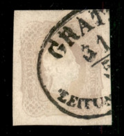 Europa - Austria - 1861 - Per Giornali - 1,05 Kreuzer (23 - Lilla Grigio Chiaro) Usato - Sorani - Autres & Non Classés