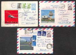 Europa - Romania - 1974/1986 - Aerogrammi Postali (illustrati) - 12 Usati (3 Raccomandati) + 1 Nuovo + 2 Raccomandati Pe - Other & Unclassified