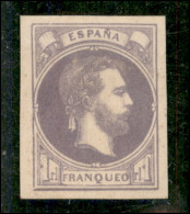 Europa - Spagna - Posta Carlista - 1874 - 1 Real Don Carlos (2) - Gomma Originale - Andere & Zonder Classificatie