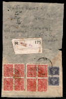 Oltremare - Nepal - Raccomandata Con Affrancatura Multipla Al Retro (48 Otto + 116 Due) - Ex Coll. Hellrigl - Other & Unclassified