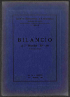 Prefilateliche&Documenti - Documenti - Società Boracifera Di Larderello - Bilancio 31 Dicembre 1934 - Opuscolo Copertina - Sonstige & Ohne Zuordnung