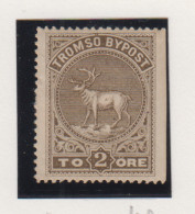 Noorwegen Lokale Zegel   Katalog Over Norges Byposter Tromso Bypost 4A Rechts Ongetand - Local Post Stamps