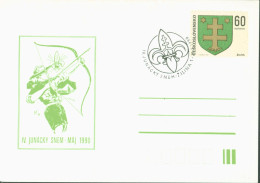 Tchécoslovaquie IV Junacky Snem Maj 1990 Scout Tir à L'arc Cachet Illustré IV Junacky Snem Zilina 1 V 1990 Timbre 60H - Storia Postale