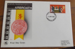 650 Th Anniversary Arbroath Great Britain Wessex First Day Cover Postmarked 1 Apr 1970 First Day Of Issue Arbroath Angus - 1952-1971 Pre-Decimal Issues