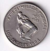 MONEDA DE CUBA DE 1 PESO DEL AÑO 1983 OLIMPIADA MUNDIAL LOS ANGELES 1984 (COIN)  (NUEVA - UNC) - Cuba