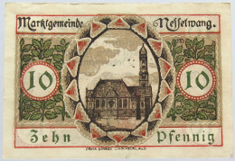 GERMANY 10 PFENNIG 1918 NESSELWANG #alb003 0667 - Altri & Non Classificati