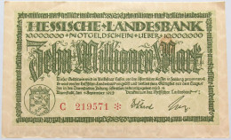 GERMANY 10 MILLIONEN MARK 1923 HESSEN #alb004 0027 - 10 Miljoen Mark