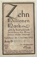 GERMANY 10 MILLIONEN MARK 1923 HEIDELBERG #alb004 0469 - 10 Miljoen Mark