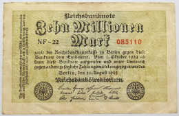 GERMANY 10 MILLIONEN MARK 1923 #alb066 0091 - 10 Millionen Mark