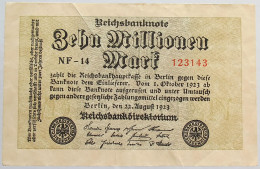 GERMANY 10 MILLIONEN MARK 1923 #alb066 0365 - 10 Miljoen Mark