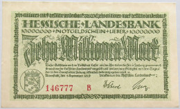 GERMANY 10 MILLIONEN 1923 HESSEN #alb004 0181 - 10 Mio. Mark