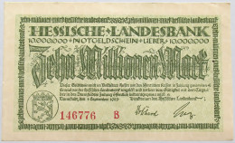 GERMANY 10 MILLIONEN 1923 HESSEN #alb004 0179 - 10 Miljoen Mark