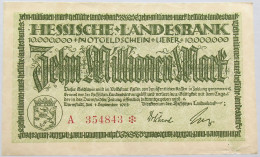 GERMANY 10 MILLIONEN 1923 HESSEN #alb004 0173 - 10 Miljoen Mark