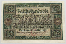 GERMANY 10 MARK 1920 BERLIN #alb008 0281 - 10 Mark