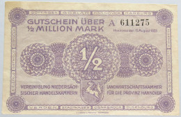 GERMANY 1/2 MILLION MARK 1923 GOSLAR #alb003 0203 - 1 Mio. Mark