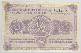 GERMANY 1/2 MILLION MARK 1923 GOSLAR #alb003 0203 - 1 Miljoen Mark