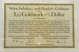 GERMANY 1/4 DOLLAR 1923 1.05 GOLDMARK #alb002 0187 - Deutsche Golddiskontbank