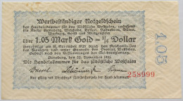 GERMANY 1.05 GOLDMARK 1923 WESTFALEN #alb008 0237 - Deutsche Golddiskontbank