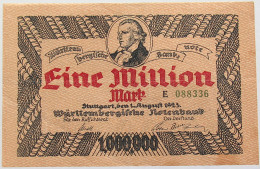 GERMANY 1 MILLIONEN MARK 1923 STUTTGART #alb010 0213 - 1 Mio. Mark