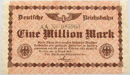 GERMANY 1 MILLION MARK REICHSBAHN #alb004 0013 - 1 Mio. Mark